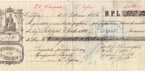 *Kingdom of Italy*__Lire 510__pk# NL__Debt Securities (Promissory Note-B.P.L)__23.02.1886__S.Sofia (Forlì)__stamp 