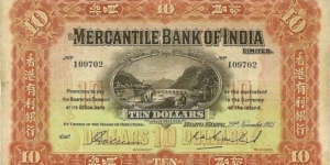 Mercantile Bank Hong Kong $10 Banknote