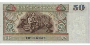 Banknote from Myanmar