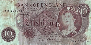 England N.D. 10 Shillings. Banknote