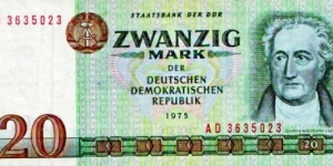 20 GDR Mark Banknote