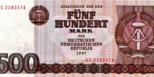 500 GDR Mark Banknote