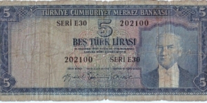 5 Lira Banknote