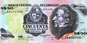 50 Nuevos Pesos Banknote