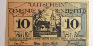 AUSTRIAN NOTGELD 10 HELLER Banknote