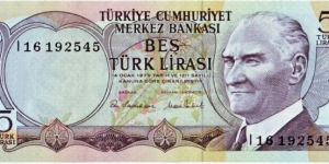 5 Lira Banknote