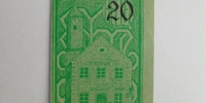 Austrian notgeld. Year: 1920. Value: 20 heller.  Banknote