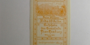 Austrian notgeld. Year: 1920. Value: 10 heller.  Banknote