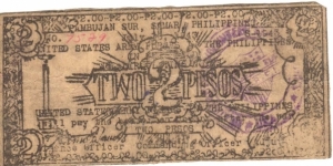 SMR-676 RARE Pambujan Sur, Philippines 2 Pesos note. Banknote