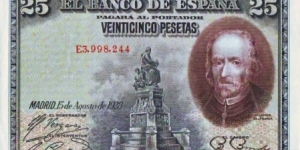 25 Pesetas Banknote