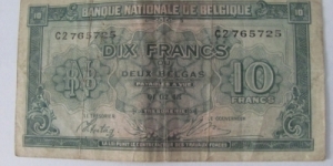 Banknote from Belgium