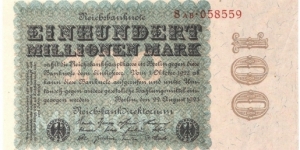 100.000.000 Mark (Weimar Republic) Banknote