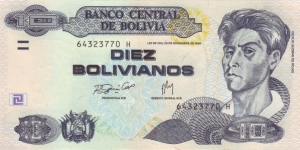  10 Bolivianos Banknote