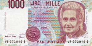  1000 Lire Banknote