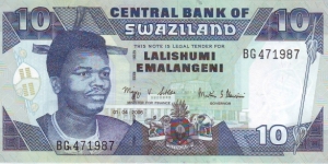  10 Emalangeni Banknote