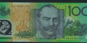 1997 $100 polymer note CN96 Test Note - First prefix of the 'C' series test notes. Banknote