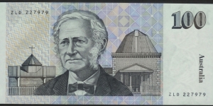 1991 One Hundred Dollar note Last Prefix ZLD prefix. Fraser & Cole signatures. UNC condition. Banknote