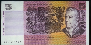 1985 $5 note. Solid prefix PPP. Banknote