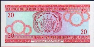 Banknote from Burundi