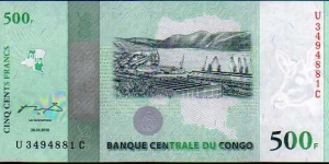 *DEMOCRATIC REPUBLIC*__500 Francs__pk# New__30.06.2010__50th Anniversary of Independence (1960-2010) Banknote