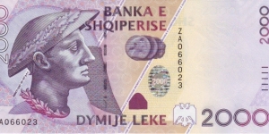  2000 Leke Banknote