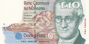 Ireland P76b (10 pounds 19/5-1995) Banknote