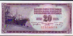 20 Dinara__pk# 85__19.12.1974 Banknote