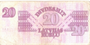 Banknote from Latvia