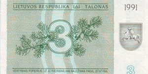 Banknote from Lithuania