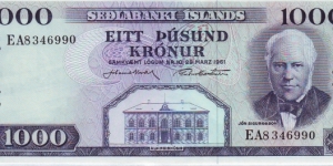 1000 Kronur Banknote
