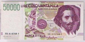 50,000lire Banknote