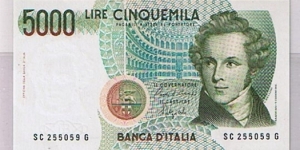 5000 lire Banknote