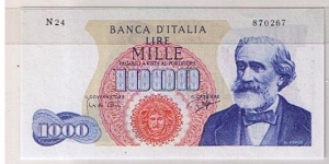 1000 lire Banknote