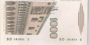 Banknote from Italy