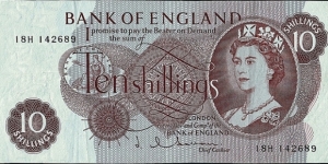 England N.D. 10 Shillings. Banknote