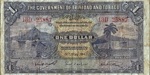 Trinidad & Tobago 1942 1 Dollar. Banknote