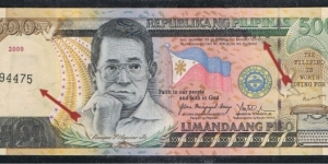 500 Pesos Philippine error note
Misaligned serial number Banknote