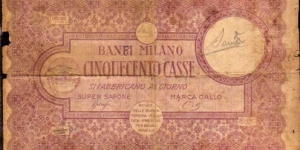 Banknote from Italy