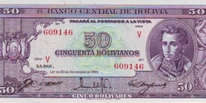  50 Bolivianos Banknote