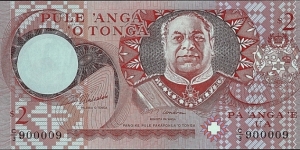 Tonga N.D. 2 Pa'anga.

Radar serial number. Banknote