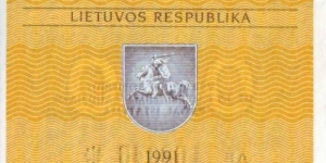 Banknote from Lithuania