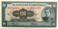 COLOMBIA -EL BANCO DE LA REPUBLICA - 100 PESOS 1964 UNC-RARE CAT 280 More offer and details about the items. - Scan please the picture. Banknote
