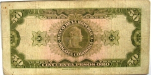 Banknote from Colombia