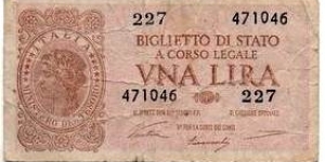 1 lira from Italy Banknote