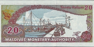 Banknote from Maldives