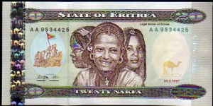 20 Nakfa__
pk# 4__
24.05.1997 Banknote