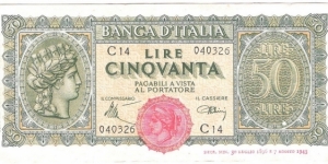 50 Lire(1944) Banknote