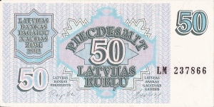 Banknote from Latvia