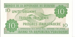 Banknote from Burundi