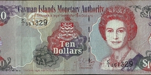 Cayman Islands 1998 10 Dollars. Banknote